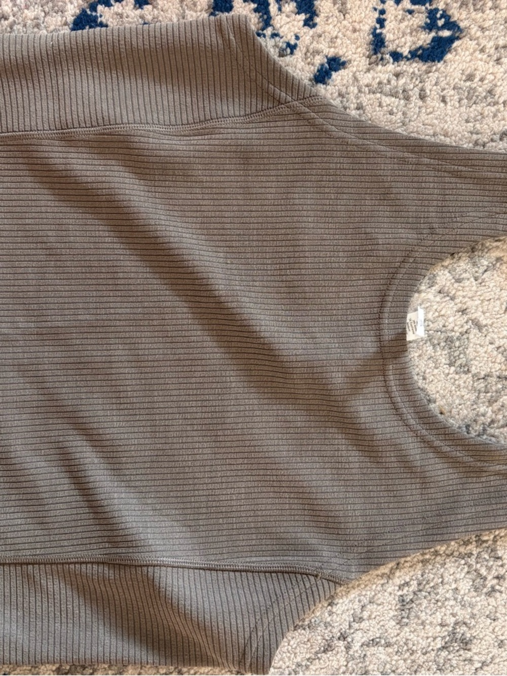 Lululemon Softstreme Ribbed Crop Tank in Nomad